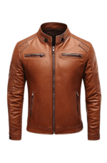 Front View: Dark brown aviator leather coat with shearling collar front view Back View: Back view of men’s dark brown aviator coat with shearling lining Close-Up: Close-up of shearling collar on dark brown aviator leather coat Side Angle: Side view of aviator leather coat highlighting fur collar and flap pockets On Model: Men’s dark brown aviator leather coat styled with winter outfit