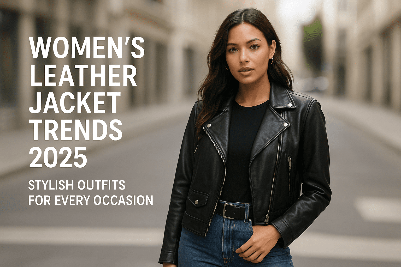 Alt text: Women’s Leather Jacket Trends 2025 – Stylish Outfits