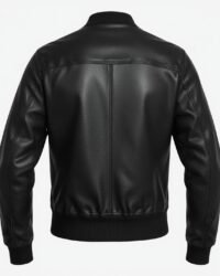 back view bomber leather jacket for men