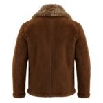 back view brown fur & shearling jacket men