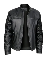 Sung Kang Inspired Black Leather Jacket