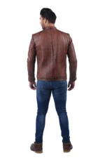 Brown Biker Leather Jacket