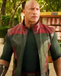 Embrace the bold cinematic charm with this Dwayne Johnson Red One movie inspired leather vest, a perfect blend of rugged style and timeless fashion. Designed in striking shades of deep green and bold red, this sleeveless jacket pays homage to the iconic look seen in Red One. Crafted with precision, it combines durability, comfort, and a unique design that captures the spirit of action-packed adventure.