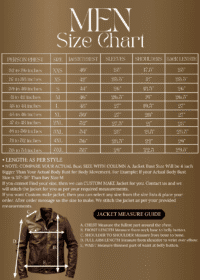 men size chart