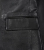 Men’s Black Leather Blazer
