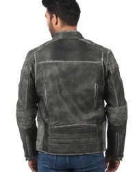 Men’s Black Washed Leather Jacket