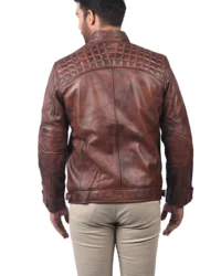 Men’s Brown Biker Leather Jacket
