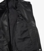 Men’s Quilted Black Leather Biker Jacket