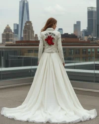 White Bridal Leather Jacket