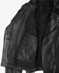 Women’s Black Leather Biker Jacket