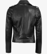 Women’s Black Leather Biker Jacket