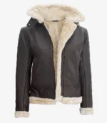 Women’s Brown Shearling Leather Jacket