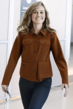 Brie Larson Inspired Brown Cotton Jacket