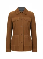 Brie Larson Inspired Brown Cotton Jacket