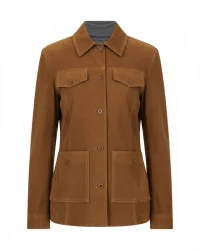 Brie Larson Inspired Brown Cotton Jacket