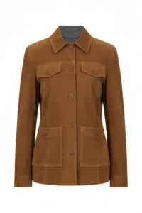 Brie Larson Inspired Brown Cotton Jacket