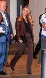 Scarlett Johansson Inspired Brown Leather Blazer