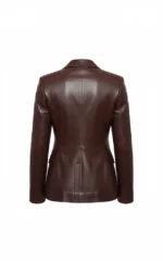 Scarlett Johansson Inspired Brown Leather Blazer