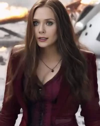 Wanda Maximoff Inspired Maroon Leather Blazer