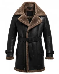 real leather shearling coat